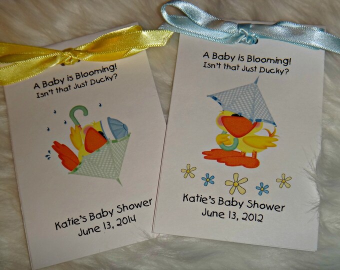 Just Ducky Isnt that Just Ducky Rubber Ducky Baby Shower Birthday Party Flower Seeds Favors SALE CIJ Christmas in July