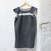 Navy and White Eyelet Cotton Nightgown
