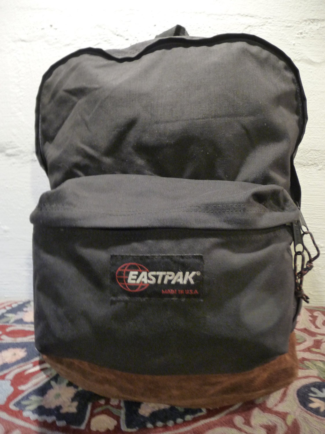Vintage Backpack Eastpak Leather Bottom Back pack Eastpack