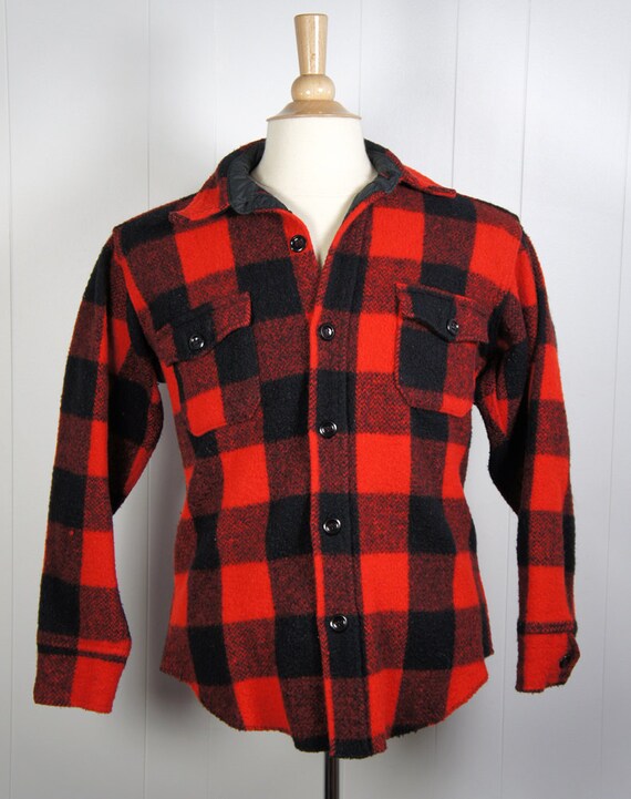 Vintage 1950's Men's Buffalo Plaid Lumberjack Shirt