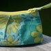 Small Yellow and Turquoise Floral Cotton Pouch