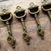 Bronze Cat Antique Brass/Bronze Skeleton Key - Set of 10