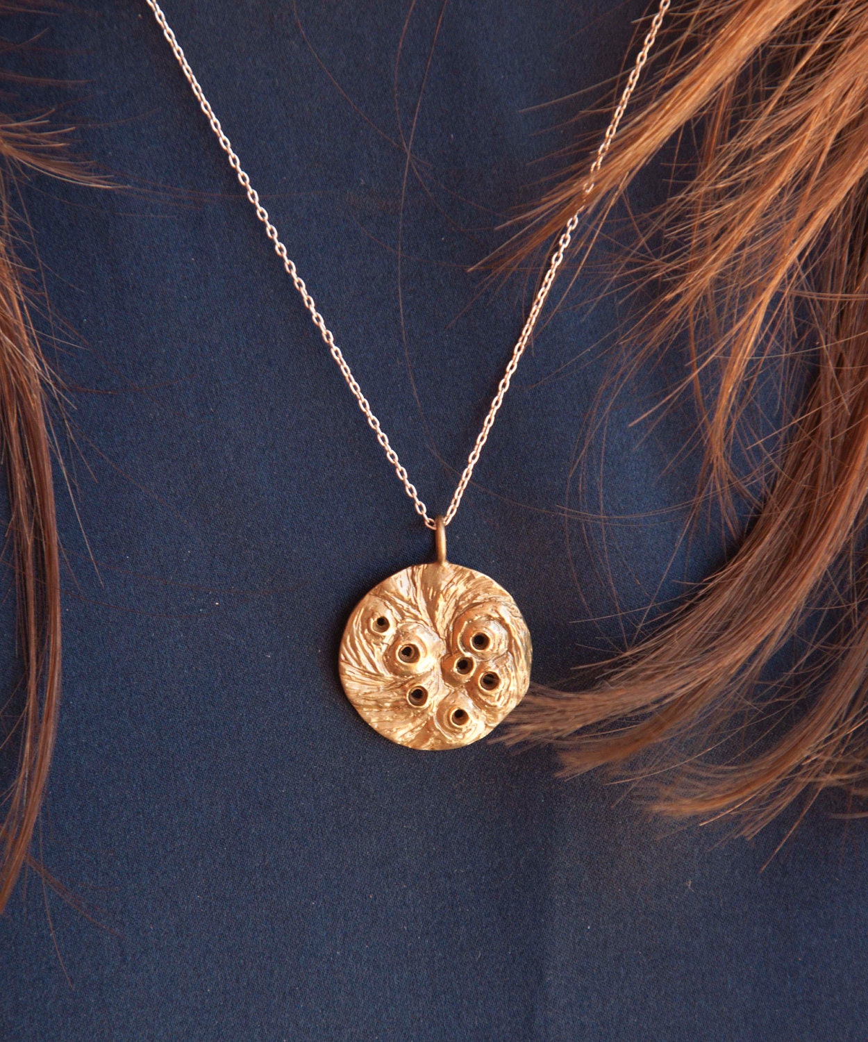 Pleiades Seven Sisters Constellation Necklace Golden Brass