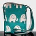 LAST ONE--Teal Elephants Mini Messenger/Gadget Bag/Diaper Bag