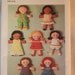 vintage stuffed rag doll pattern with 6 outfits--uncut
