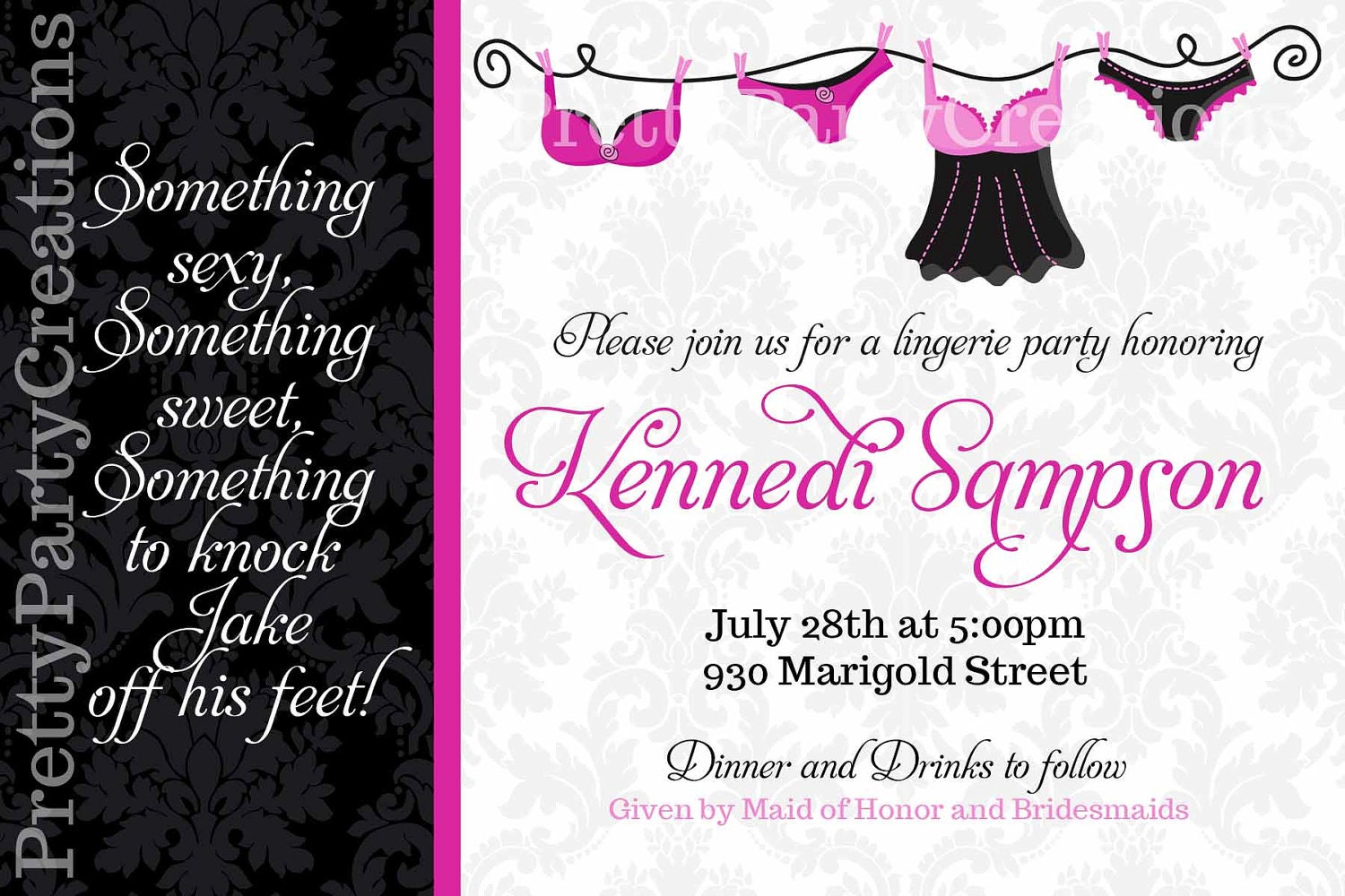 Lingerie Party Invitations 3