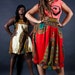 RED dashiki pump skirt/dress - L/XL