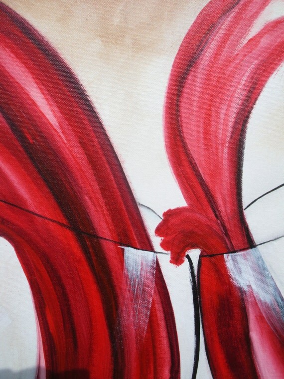 Red Wine Painting Abstract Painting Bar Painting Original