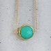 SALE - Mint Chrysoprase Bezel Bracelet 14k GF