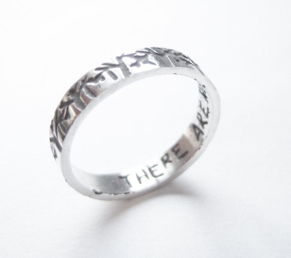 Items similar to Avengers Thor Loki inspired etched silver ring There ...