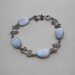 Vintage Sterling Moonstone Bracelet Palm Trees 1940s CIJ Sale