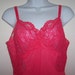 Hot Rose Pink Vintage Lace Slip Goddard sz 36