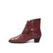 Vintage Fashion Ankle Boots with Buckles in Cranberry Red for a Women's Size 6 B