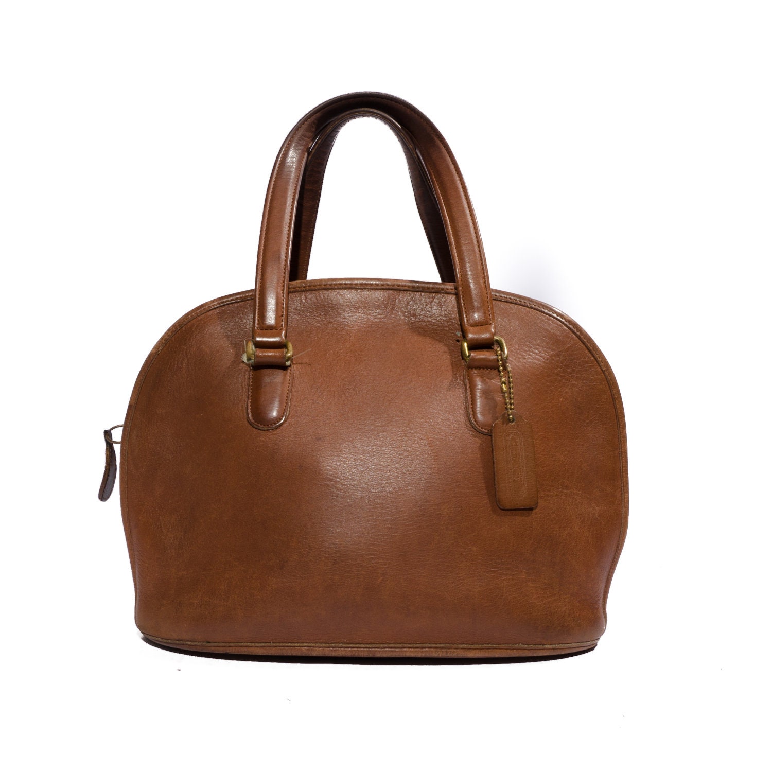 Vintage COACH Handbag / Satchel Brown Leather Bag / Tote