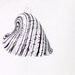 Glass Heart Ornament Suncatcher Venetian Style Black and White stripes luxury gift