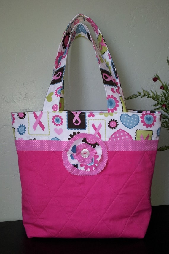 Pink Breast Cancer tote