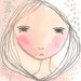 Original Girl ACEO, Painting Illustration, Whimsical Girl, Thoughts Like Rain
