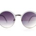 White Circle Round Cat Eye Half Tint Sunglasses