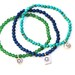 LOTUS TRIO Beaded Bracelets by MOONDROPS // Jade, Turquoise, Blue Lapis