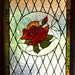 Stained Glass Panel - Victorian Red Rose