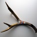 Gold, Seafoam, Orange & Blue Diamond Pattern Painted Antler - Extra Large