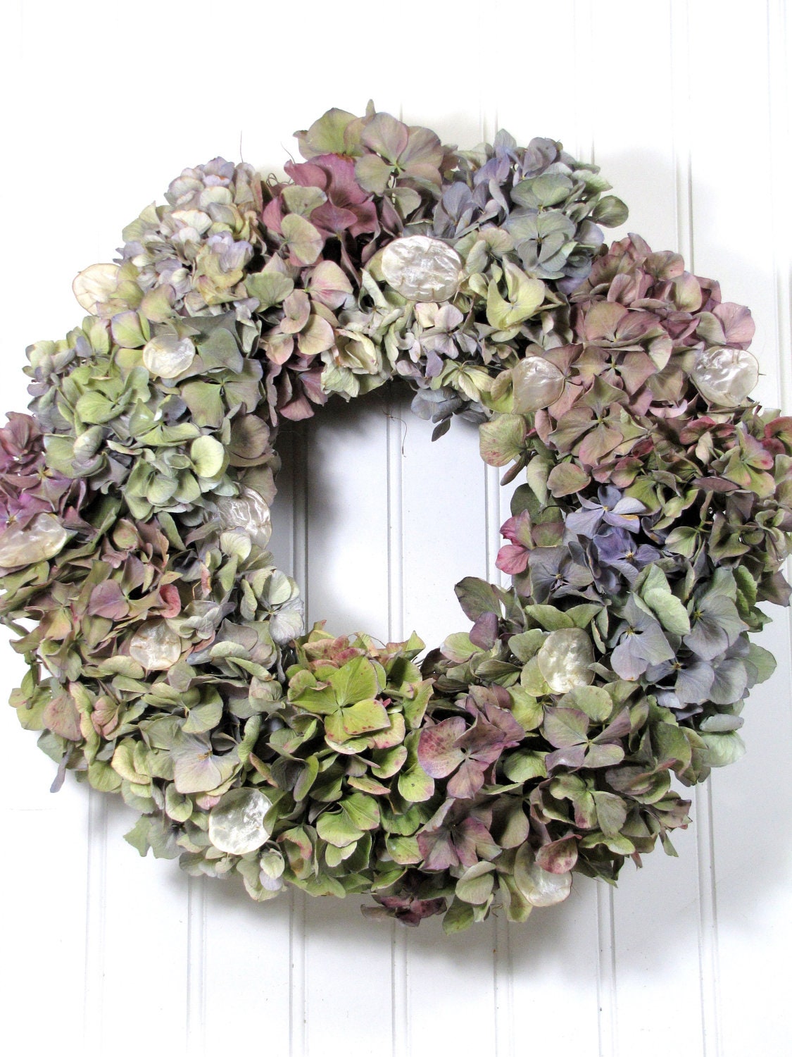 Natural Hydrangea Wreath Dried Floral Wreath Dried Flowers