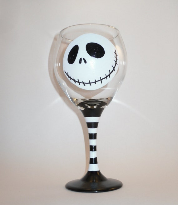 Jack Skellington Wine Glass Made to Order by WhimsyMadebyNikki