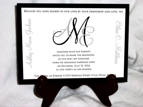 1800 Pieces Monogram Ultimate Set Wedding Invitations