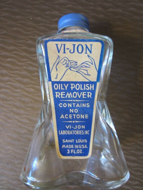 Vintage 1950s VIJON Laboratories Oily Polish Remover 3 fl oz