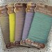 Vintage BUCILLA WOOL YARN 5 Spools Cards Turquoise Purple Browns Needlepoint Crewel