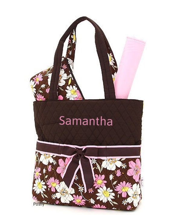 Personalized Diaper Bag in Floral 3PIECE