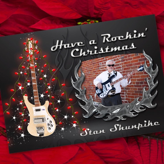 Christmas cards Rockin' Christmas card electric bass