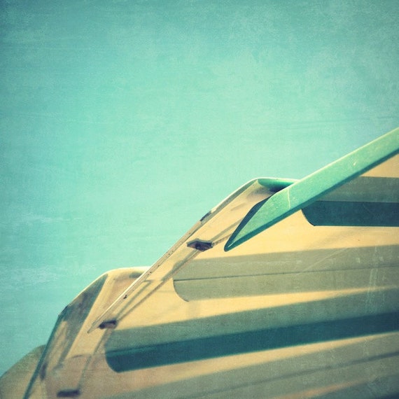 Items similar to Mid century modern wall art, california modern, aqua, cream, teal, blue peacock