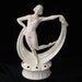 Germany ART DECO porcelain figural flower frog nude scarf dancer Erphila Fayence