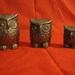 Mid Century Owl Family Solid Brass