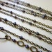 Black Pearl - tiny pearlescent peacock dark gray freshwater seed pearls & extra long antiqued brass curb chain layering necklace or bracelet