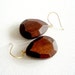 Wood Earrings Brown Earrings Geometric Faceted Jewellery Modern Boho Jewelry Teardrop Pierced Yellow Gold ER-164 165
