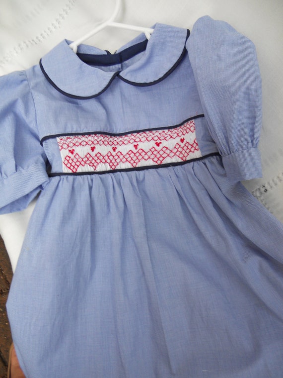Size 3 Blue and White Gingham Dress