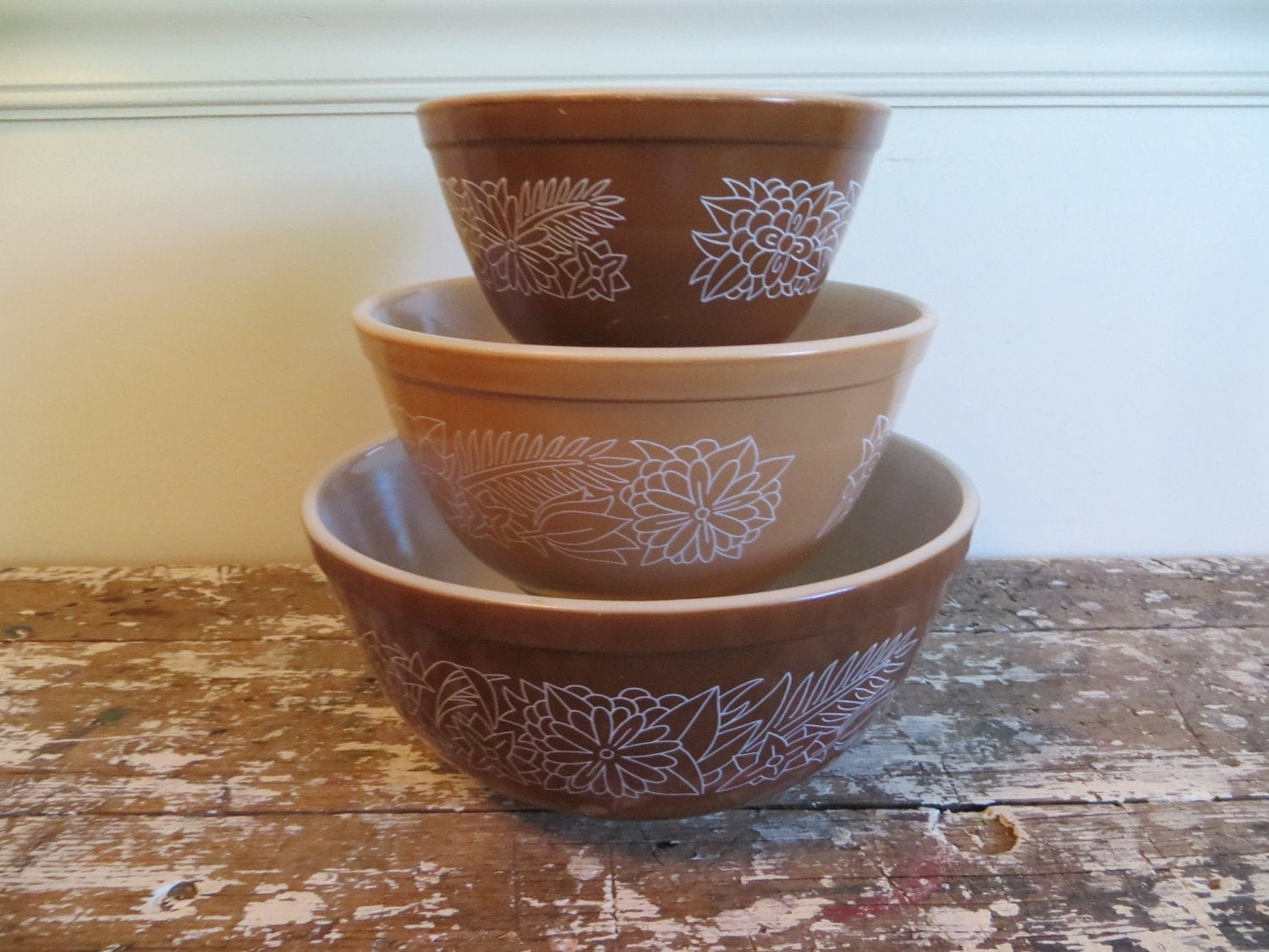 Brown Pyrex Bowls Corningware Bowls Mixing Bowls Woodland