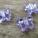 Purple Butterfly Beads, Acrylic, Rhinestones, 10mm 30 pcs