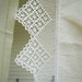 Vintage Dresser Scarf Linen 5" Crochet Trim Table Linens