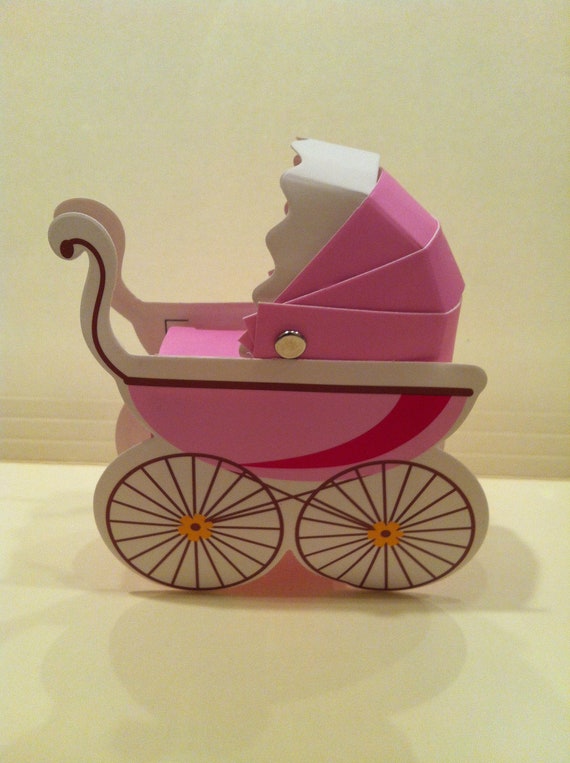Baby Carriage/ Stroller Favor Boxes Set of 6