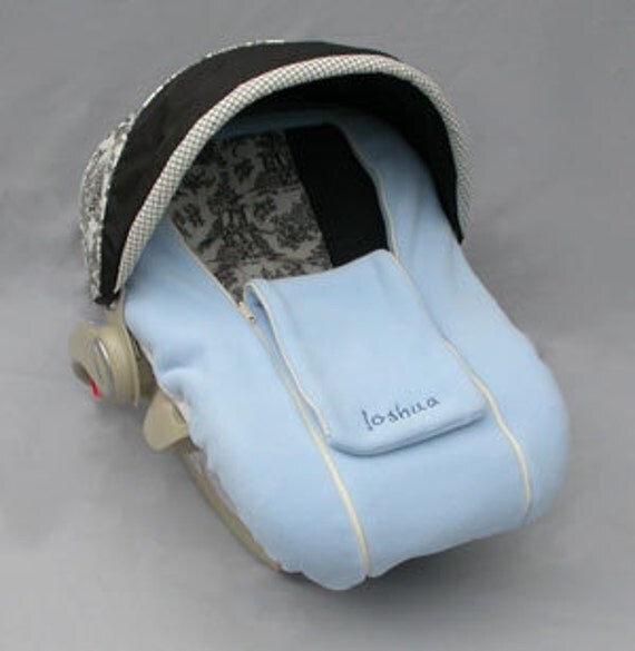 Baby Blue NUZZLER Infant Car Seat Cover Warm by BabyPolarGear