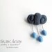 Rain Cloud, Hand Felted Brooch, Weather Jewelry, Wool Accessories, Dark Grey & Pale Blue