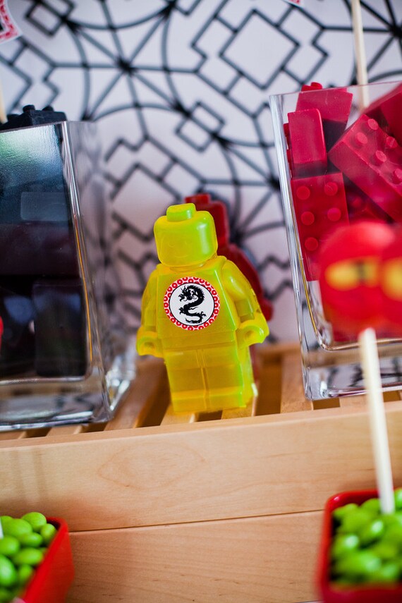 10 LARGE CHARACTER FAVORS (soap only) - Building Block Favors, Ninja Inspired Birthday Party or Baby Shower, Soap Block Men Favors Il_570xn