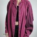 Vintage 90s EZZE WEAR Grunge Purple Cord Oversize Button Up