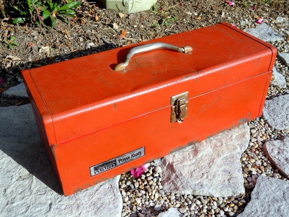 Vintage Montgomery Ward Toolbox Powr Kraft Toolbox