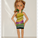 Psychedelic Beach Waves Dress for 18 Inch BFC Ink Dolls, Handmade