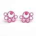 neon pink round post earrings, powder coating, simple stud earrings, hypoallergenic posts, colourful contemporary jewellery SALE LIQUIDATION