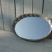 Vintage Ornate Baroque Oval Mirrored vanity make-up tray Romantic Bedroom Hollywood Regency Paris Apartment French Country in Nickel
